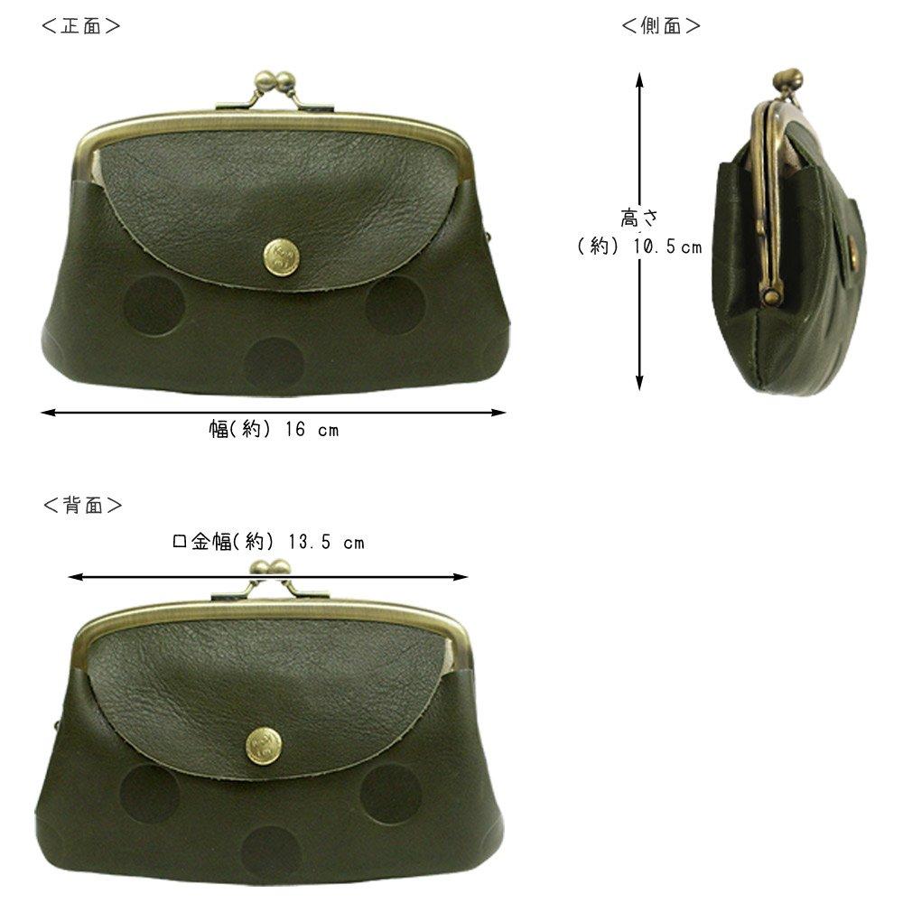 Peněženka Candy Roof Gamaguchi Puntíková peněženka z pravé kůže Made in Japan [Kanmi] Parent-Child WL17-72 Dámské (Ash Grey)