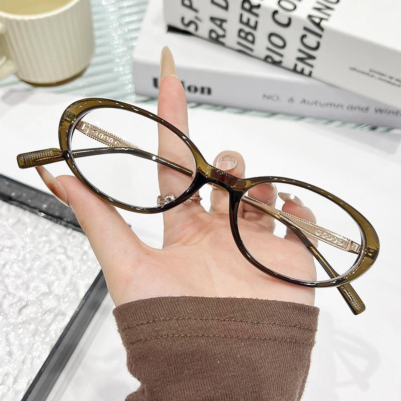 2026 New Fashion HD Elliptical Frame Women's Reading Glasses Ultra Light Neutral High Quality Cat Eye Anti Blue Light Glasses