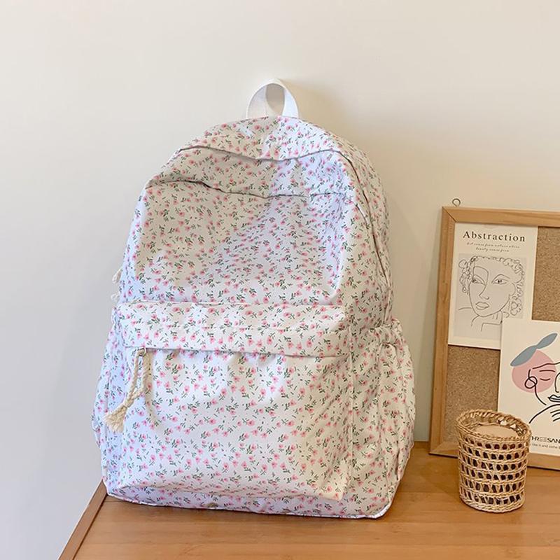 

Японский цветочный рюкзак для девочки Корейская версия Рюкзак большой вместимости Многофункциональный студенческий школьный рюкзак