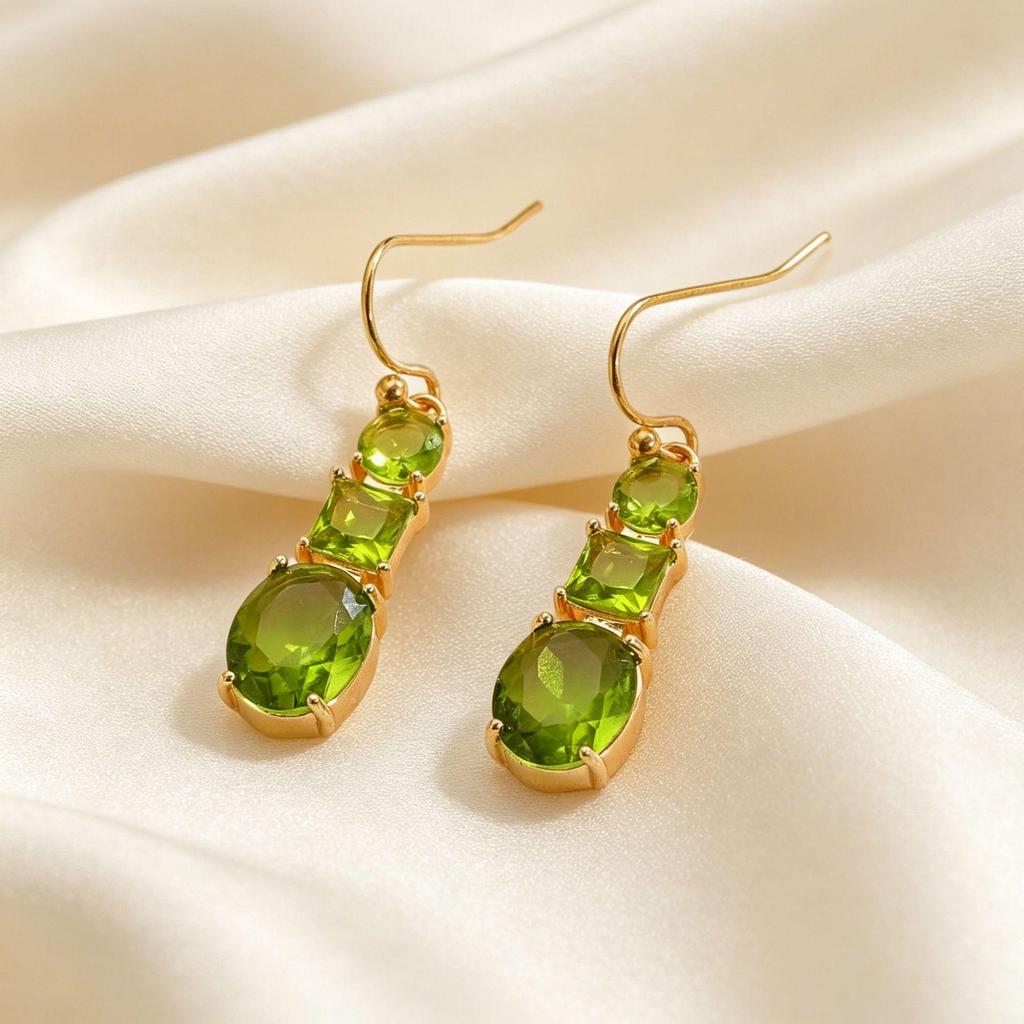 Yanbai Bohemian Green Fashion Dangle Earrings for Women