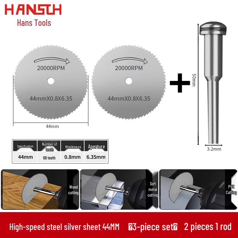 Hochgeschwindigkeitsstahl-Kreissägeblatt-Set für Holzbearbeitung und Metall-/PVC-Schnitt
