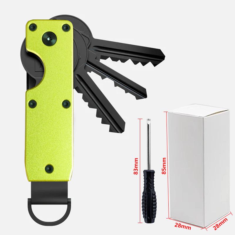 Temu Aluminum Alloy Keychain Organizer - Best Selling Foreign Gift