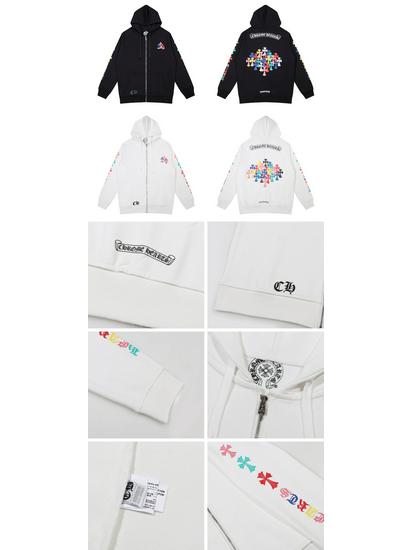 Vyšívaná mikina s křížem a podkovou pro muže a ženy - Podzimní oblečení