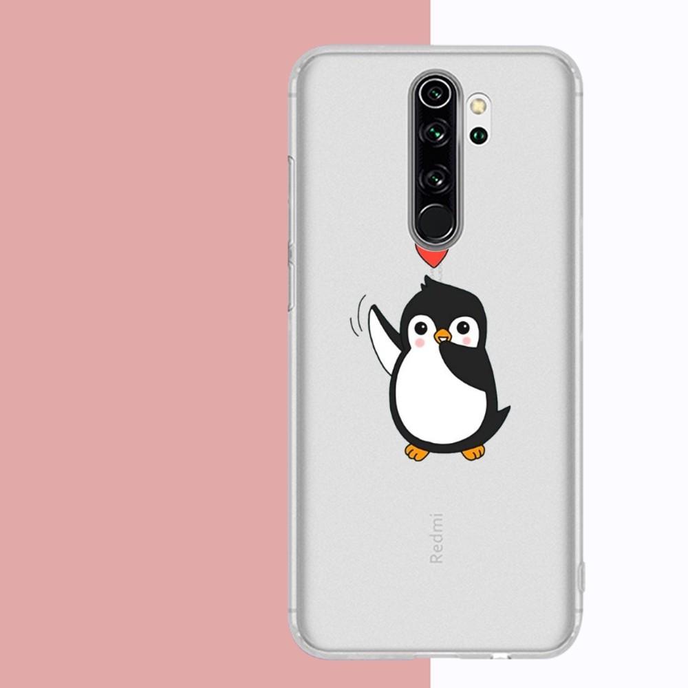 Penguin Kawaii Cartoon Phone Case For Samsung S 20 21 22 23 for Redmi Note7 8 9 10 for Huawei P20 30 40 Clear Case