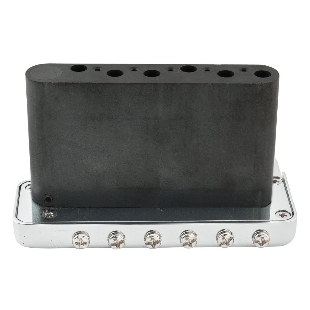 Wilkinson Tremolo Bridge Unit with Stainless Steel Saddles and Full Steel Block for Strat Chrome WVP-SB 10.8mm Two-Piece Imported/Japanese Guitars,