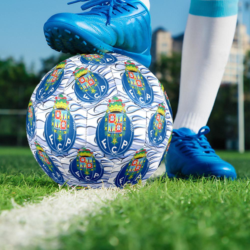 Porto Portugal  Indoor Soccer Ball Colorful All Ages Machine Stitched PVC Competition Ready Durable High-Bounce SIZE 5 Football.