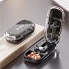 Pill Cutter Splitter Quarter Tablet Slicer Precise 1/2 1/3 1/4 Cut Portable Medicine Storage Box for Daily Use
