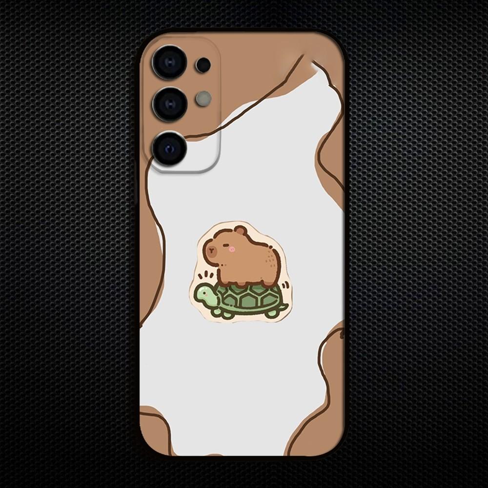 Cute Capybara Funny Phone Case For Samsung S25/S24/S23/S22/S21/S20/Plus,Fe,Lite/Others Black Cover