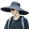 Wide Brim Women Beach Hat Polyester Hat for Men Summer Foldable Men's Bucket Hat  Fishing