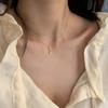 "One Look Ten Thousand Years" French Zircon Teardrop Necklace - Super Fairy Style for Female Students, Cold Style Clavicle Chain.