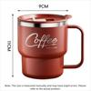 304 Stainless Steel Insulated Coffee Cup with Handle with Lid Water Cup Double Wall Insulated Anti Scalding Drinking Cup