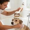 Escova de Banho para Animais de Estimação com Cerdas de Silicone 2 em 1 para Cães e Gatos com Dispensador de Sabão Integrado Esfoliante de Massagem para Higiene de Animais