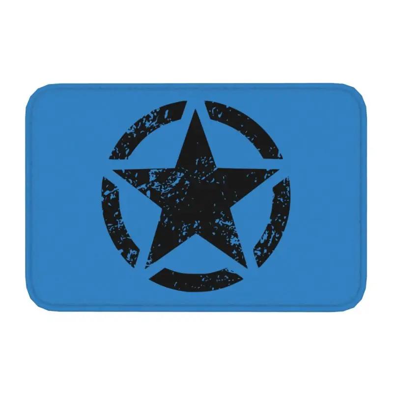 America Tactical Army Military Star Doormat Non-Slip Kitchen Bathroom Mat Toilet Floor Door Entrance Carpet Rug