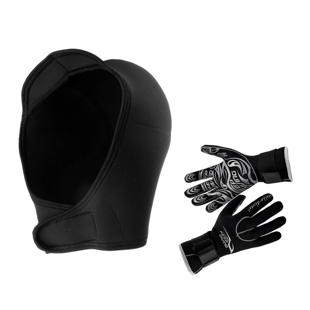 Buy Neoprene Wetsuit Hood Cap with Gloves for Scuba Diving Surfing
