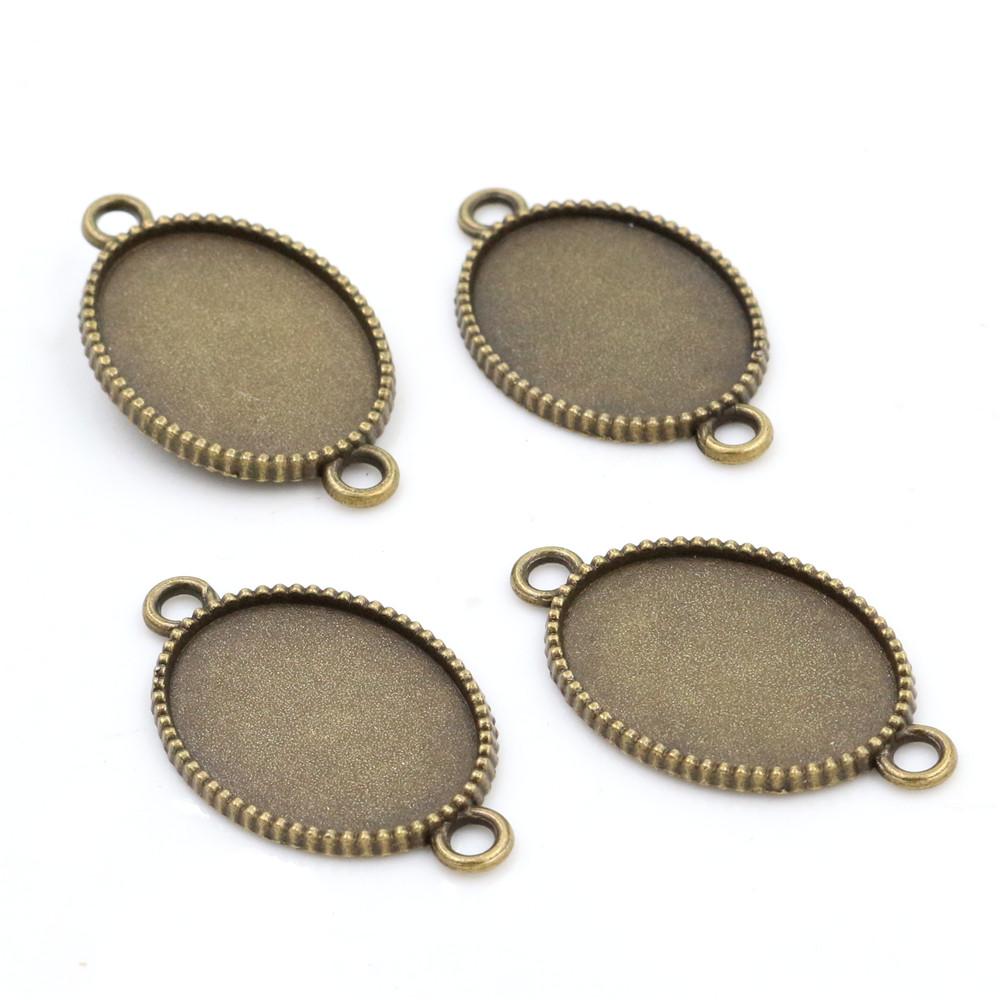 10 pièces 18x25mm Taille intérieure 3 couleurs Style classique Cabochon Camée Base Monture Charms Pendentif Bijouterie