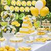 10pcs Lemon Birthday Decorations Set - Lemon Birthday Banner, Fruit Shape Hanging Swirl, Party Hanging Decor for Fruit Theme Party Favors