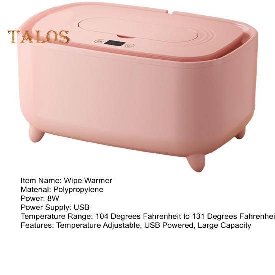 Baby Wipe Warmer Box Temperature Adjustable Digital Display Large Capacity Home Travel USB Babies Wet Tissue Dispenser Heater