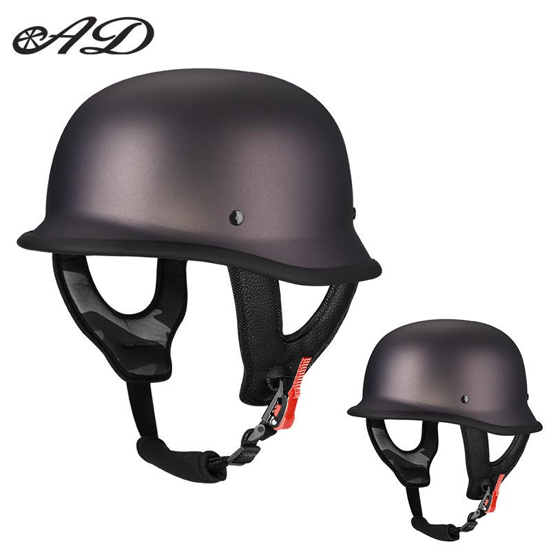 German-Style Motorcycle & Electric Scooter Safety Helmet for Men & Women - Skull Cap Design