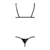 Plus Size Men's 2 Pieces Bikini Suit Gay Cross-Dressing Thongs Bra Lace Sexy See-Through Underwear Suit