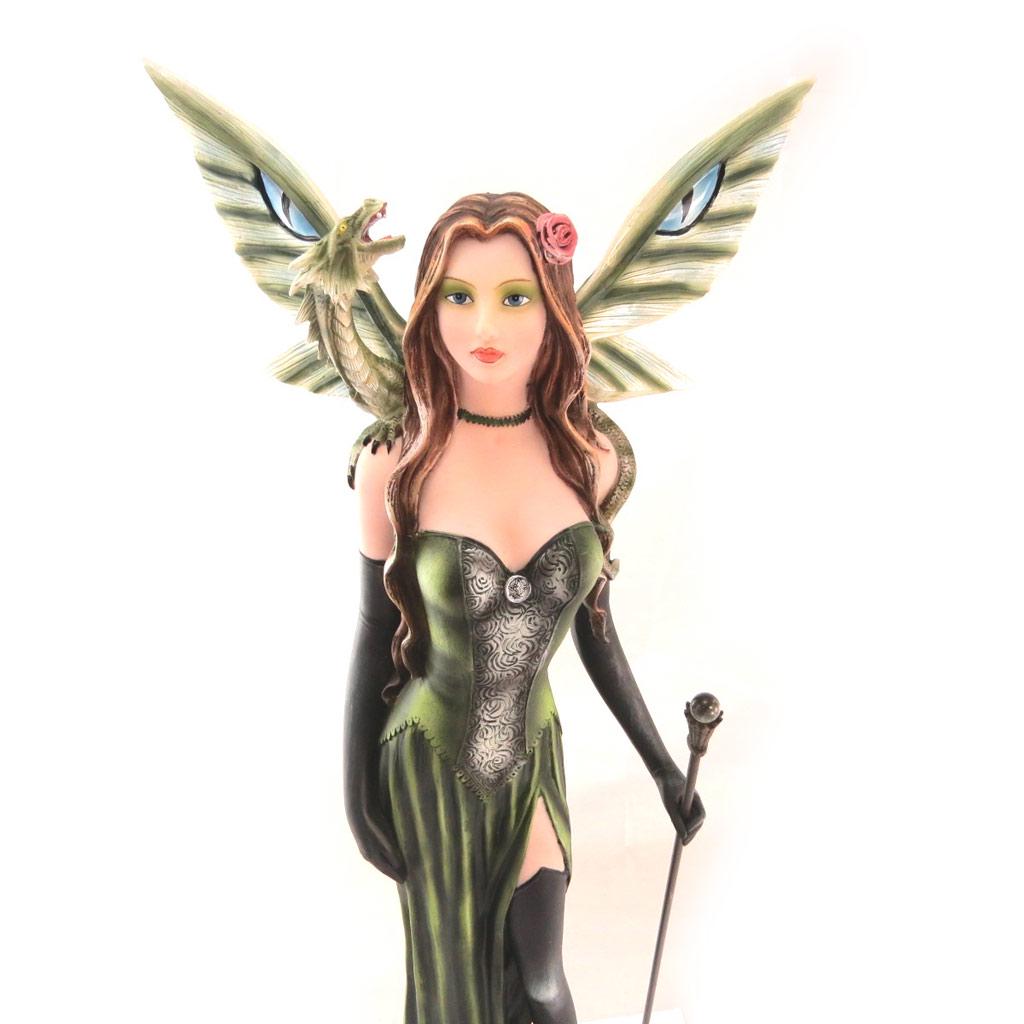 Les Trésors De Lily [N4776] - Figur 'Fairy Dreams' grün schwarz (Babydrache) - 52x21x12 cm