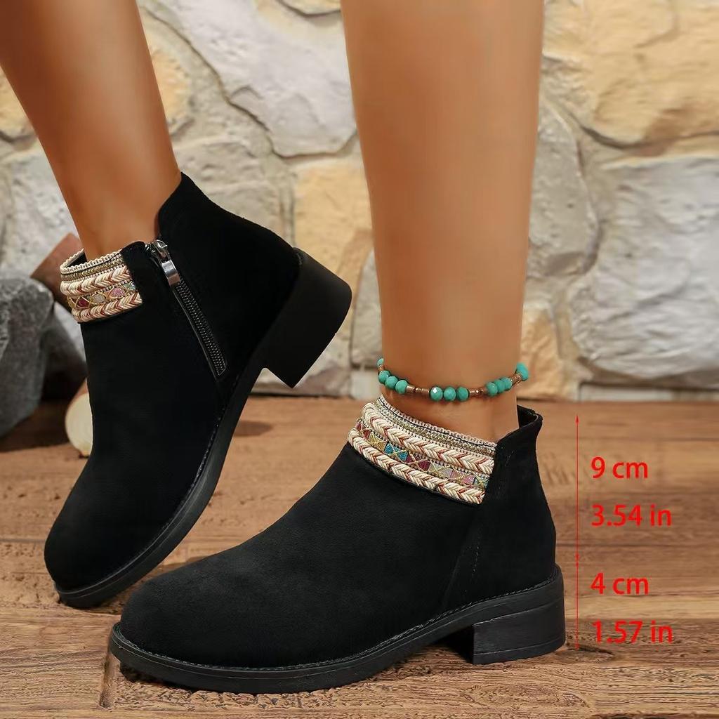 Women's Fashion Lace Not Tired Feet Thick Sole Soft Elastic Comfort Shock Absorption Waterproof Non-slip Casual Sports Boots