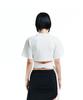 Kyo Crop Twist Wrap-Up Tee (White)