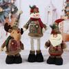 Christmas Doll Telescopic Santa Snowman Elk Standing Doll Scalable Standing Doll New Year Ornament Home Hotel Xmas Party Gift