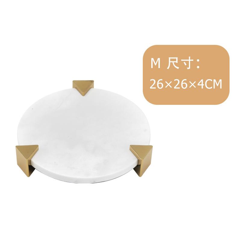 Marble Tray Round Cake Display Stand Dessert Plate Afternoon Tea Cake Tray  Trays Decorative Wedding Table Storage Fruit Plate