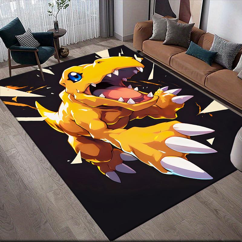 Digimon Agumon Theme Area Rug, Digimon Fan Soft Carpet, Ideal Gift.chl