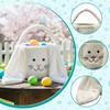 Easter Basket Decorative Easy To Carry with Handle Storage Organizer for Outdoor Birthday Party