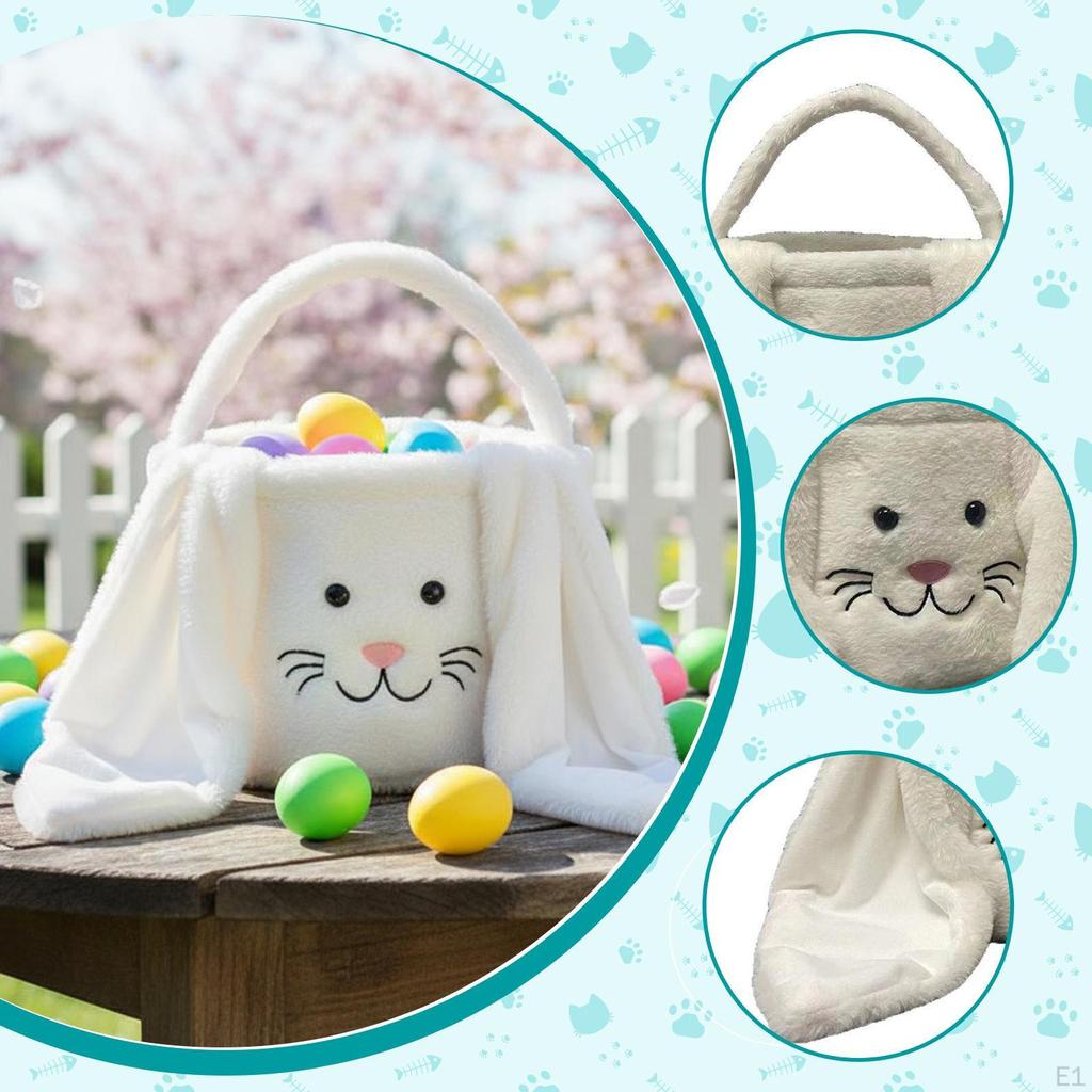Easter Basket Decorative Easy To Carry with Handle Storage Organizer for Outdoor Birthday Party