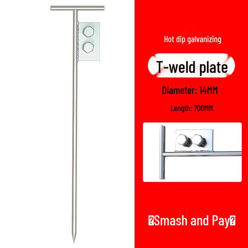 Verzinkte Blitzableiter-Erdungselektrode und Spitze