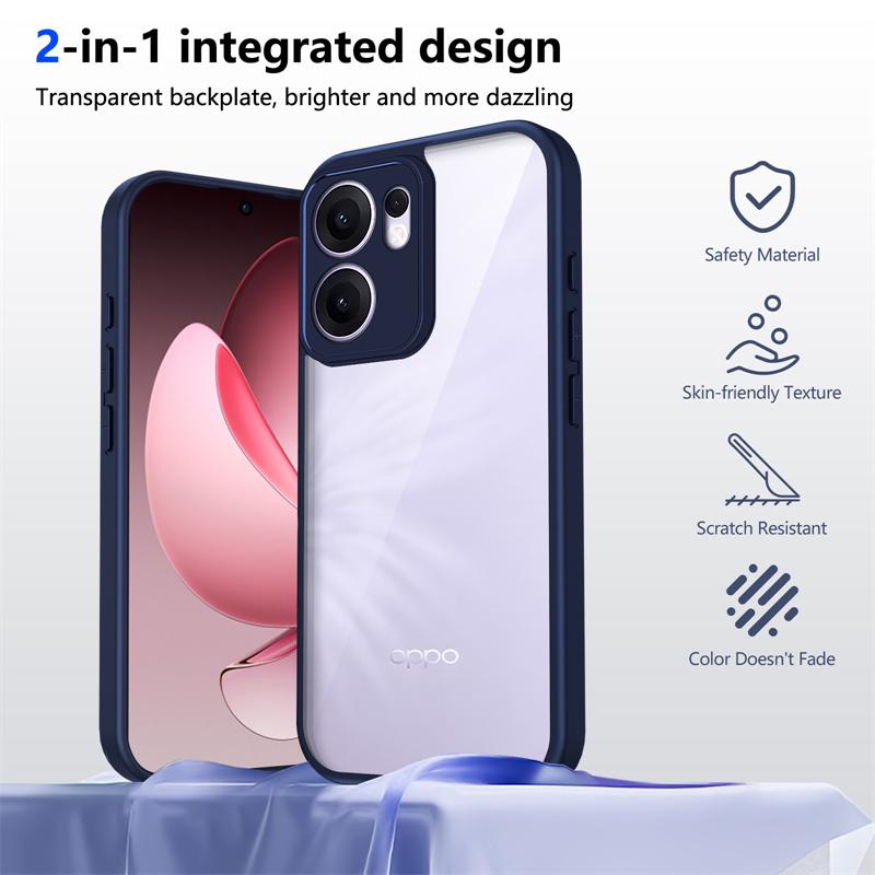 OPPO A5X 4G CPH2725 Case Shockproof Silicone Bumper Clear Back Hard Cover Matte Phone Case for OPPO A5X OppoA5X 4G CPH2725