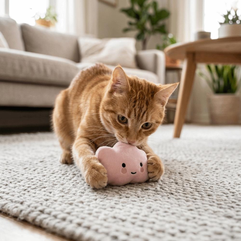 3 pcs White Finish Squeaky Pet Toy Crystal Soft Plush Cat Plush Plaything  Household Cats