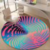 1pc Vortex Waves Office Round Area Rug, Mat Suitable ForOffice, Under Office Chairs Bedroom Living Room Home Decor, Room Deco