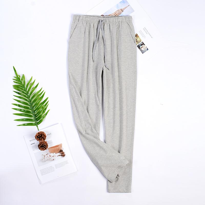 Men's Thin Pajama Pants Soft  Athletic Drawstring Stretchy Sleep Pants Loose Cotton Sweatpants with Pockets Breathable Casual Striped Home Pants Male