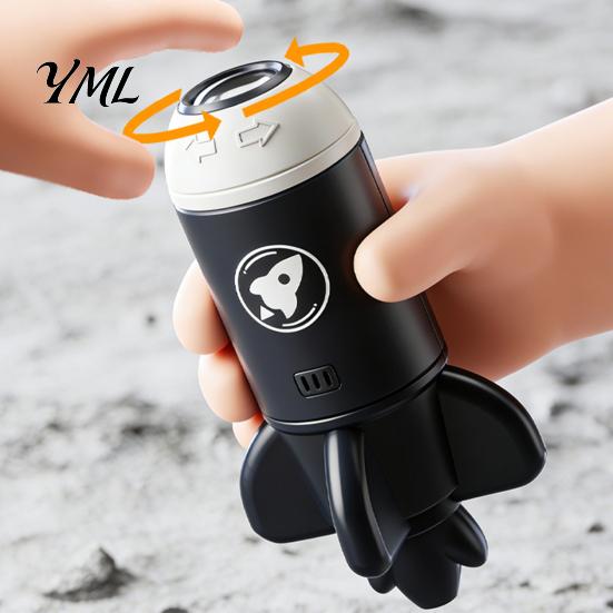 Space Themed Desktop Ornament Holographic Star Projector Lamp, USB Powered, Rocket Shaped, HD Planet Projector, Nebula Shape Night Light with