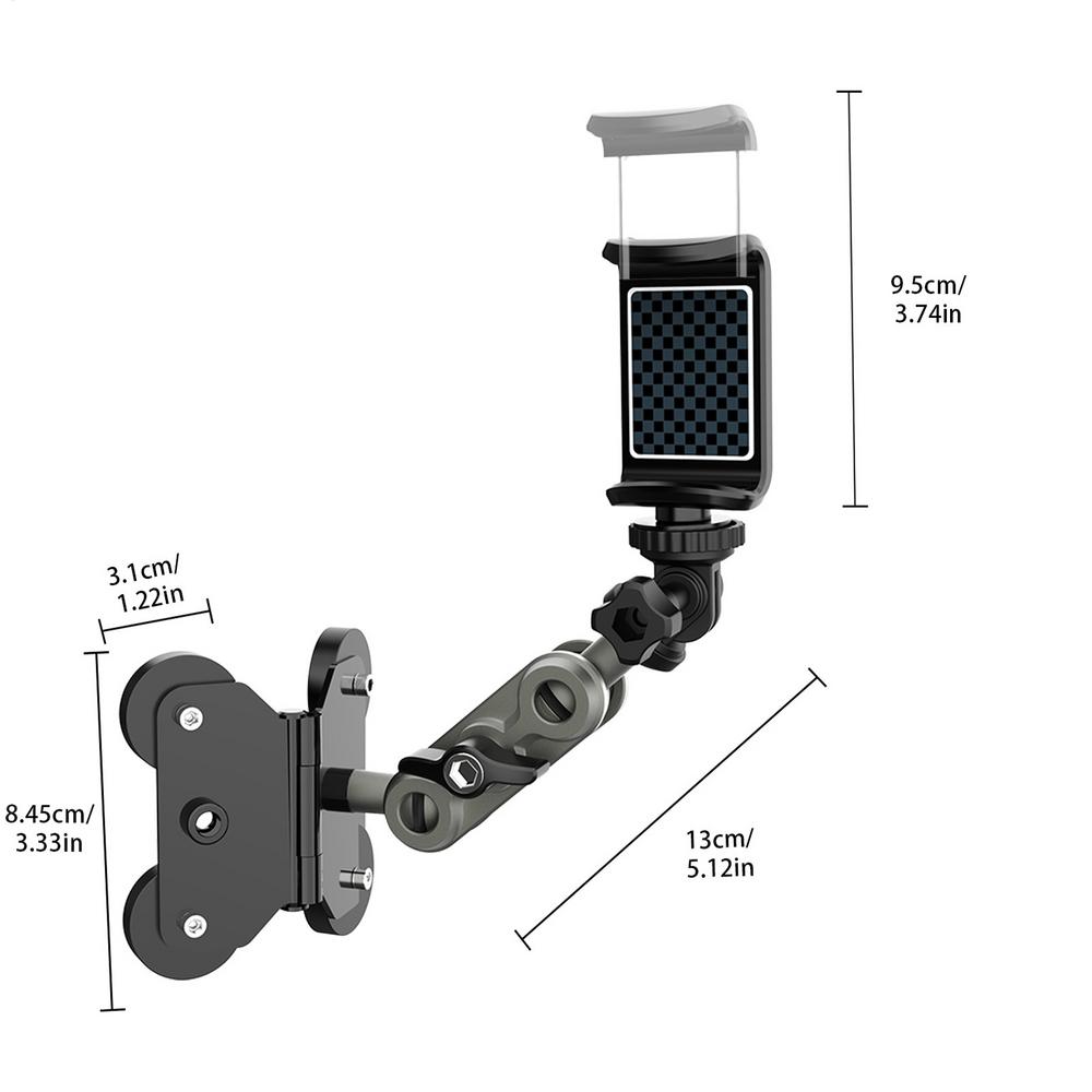 Fence Post Bracket Magnetic Fence Bracket, Iron Pole Mounting Clip Adjustable Metal Phone/camera Holder Fence Post Phone Bracket
