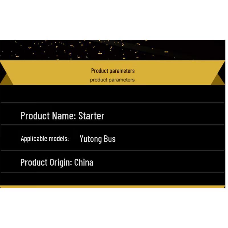 Yutong ZK6970HA Coach Starter Motor