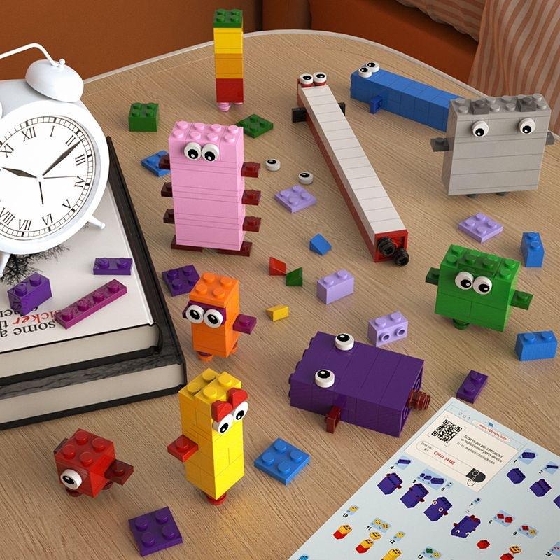 Number Blocks Hand2Mind Digital Building Block Children'S Educational Enlightenment Assembling Toy Teaching