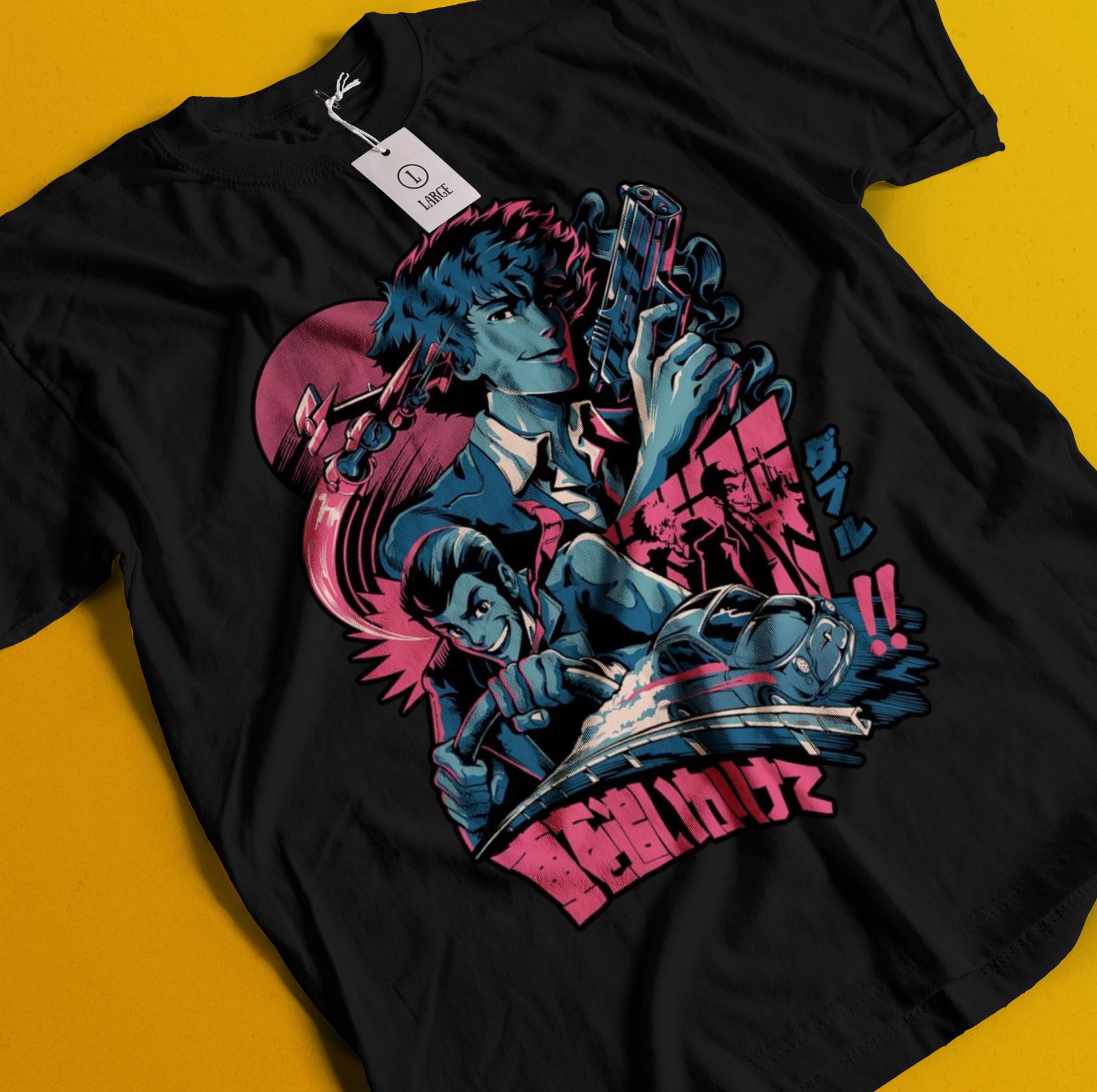 Cowboy Bebop Shirt Spike Spiegel Tshirt Faye Valentine T-Shirt Mens Womens Tees Top Edward Tee Judy L