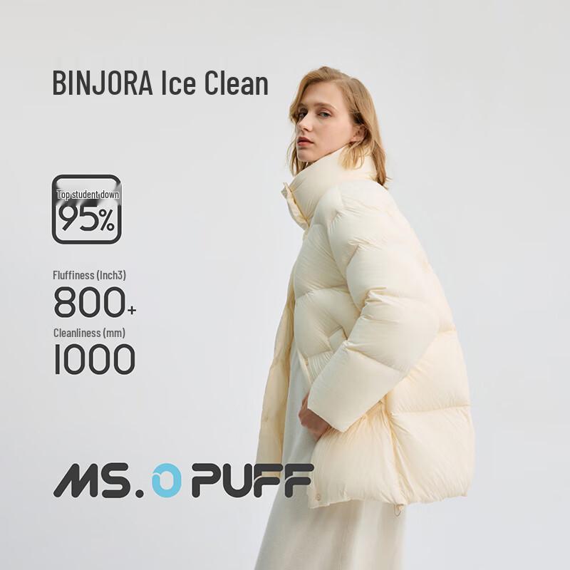 BINJORA Women's Puffy Short Duck Down Jacket