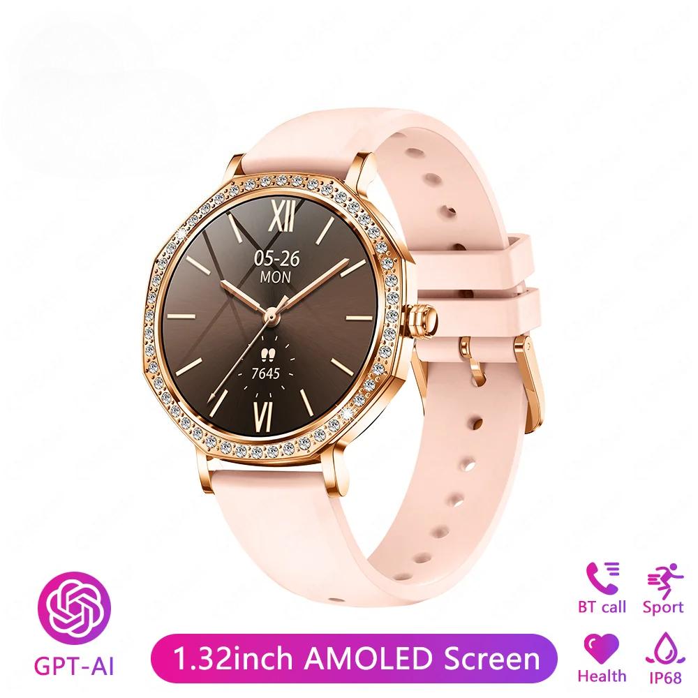 

1.27 inch Screen Fashion Ladies Smart Watch Screen Always Display Bluetooth Call Smartwatch Metal Body Small Screen Watch