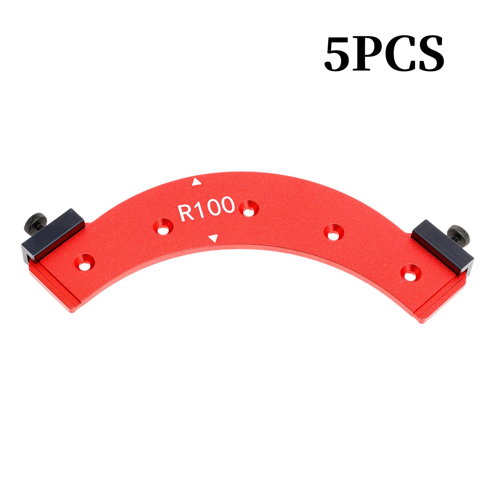 

5Pcs Round Corner Radius Templates 5 Size Cutting Auxiliary Aluminum Alloy Corner Trimming mould Precise for Furniture Woodwork