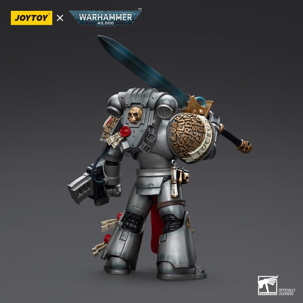 JOYTOY Warhammer 40.000 1/18 Actionfigur Grey Knights Strike Squad Justicar 4,7" Sammler-Actionfigur-Kit