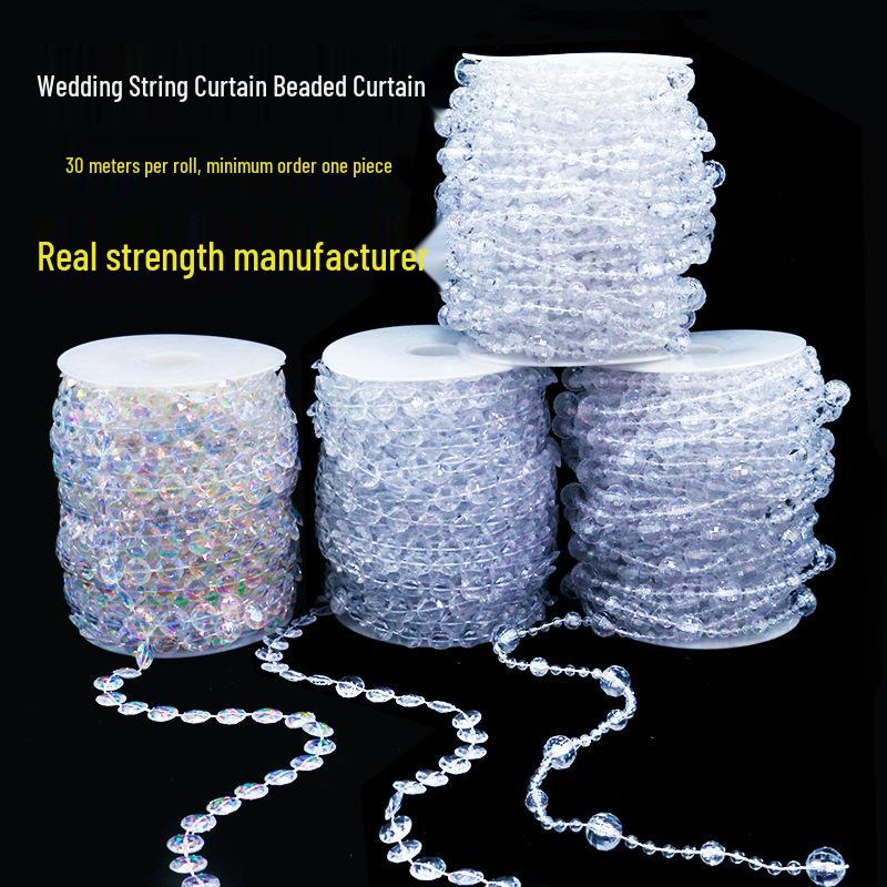 11mm UFO Acrylic Bead Chain for Wedding Aisle Runners & Ceiling Decorations