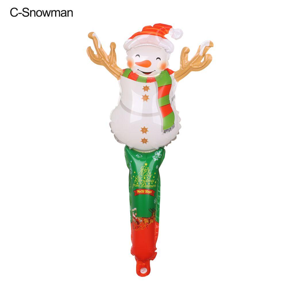 Gift Inflatable Toys Christmas Decor Santa Claus Xmas Ornament Snowman Elk Deer Helium Foil Balloon