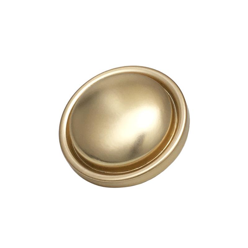 Versatile Matte Gold Mushroom Metal Button for Coat Decoration