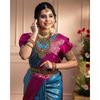Yashika Women's Fancy Banarasi Kanjivaram Art Silk Saree with Blouse Pieces||Blue Coloured Kanjivaram Saree|| AZ-YS-OG-V