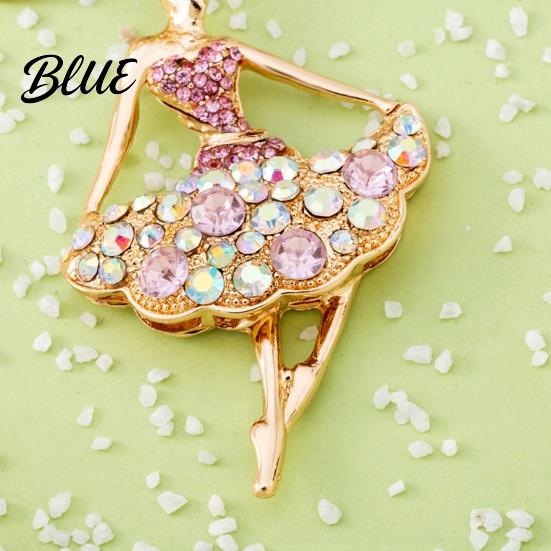 Sparkling Keychain Ballerina Rhinestones Ballet Dancer Key Ring for Women